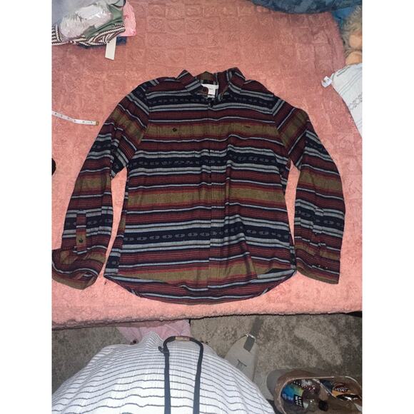 Goodfellow Men’s Button Down Shirt Southwest Aztec Stripe Size L 100% cotton - Picture 4 of 4